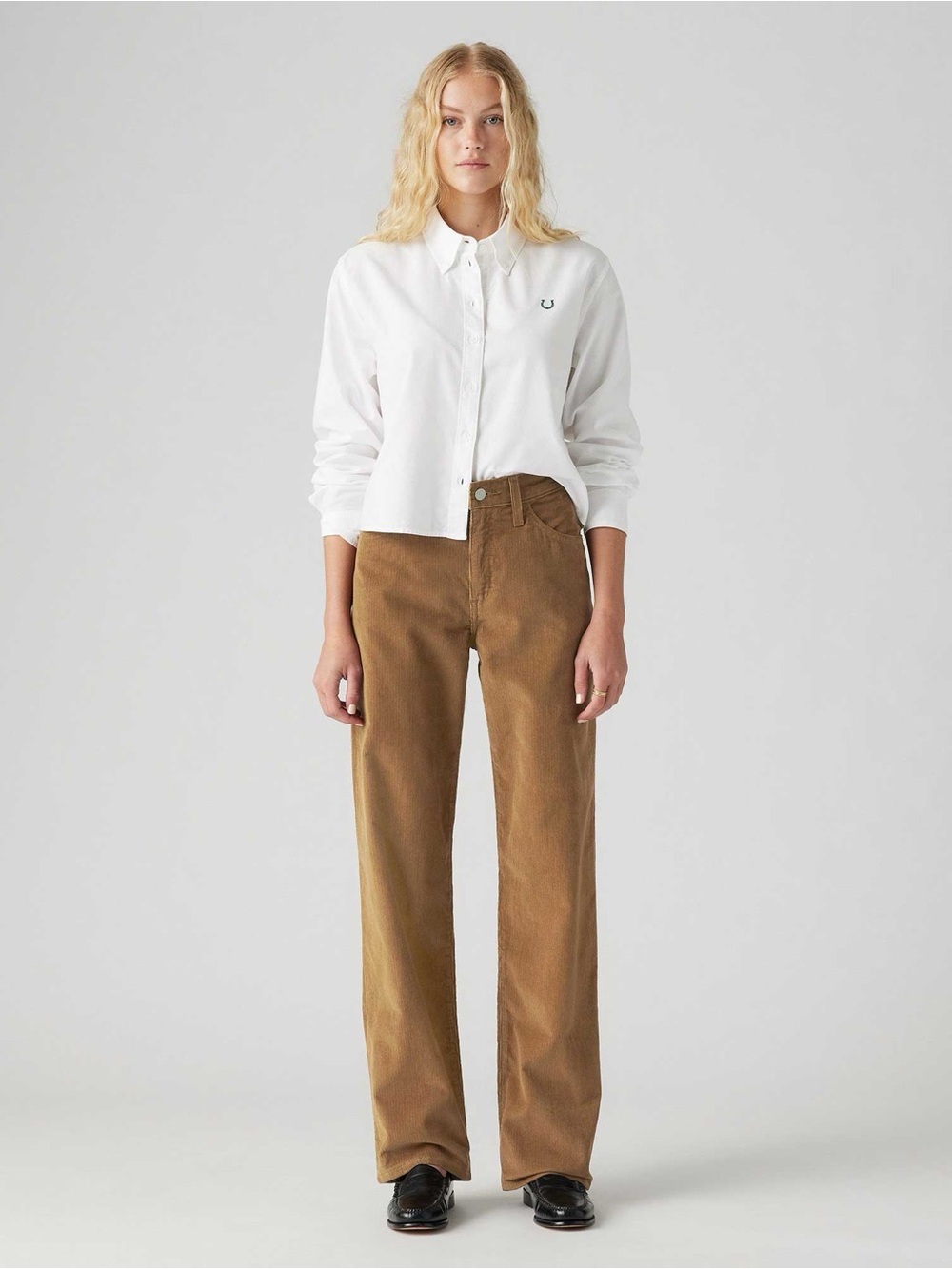 Levi’s 94 Baggy Jeans Womens 32 Brown Corduroy Mid Rise